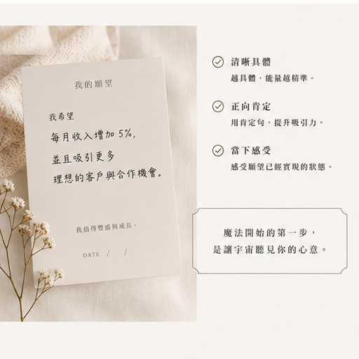 許願卡示意
